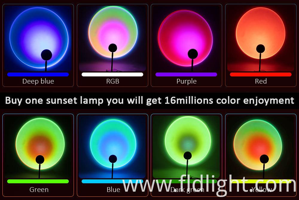 16 Colors APP Sunset Projector Lamp Rainbow Atmosphere Led Night Light 